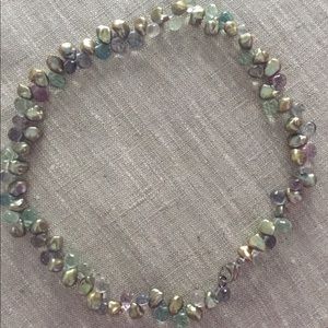 NWT Honora Keshi Pearl & Crystal Choker Necklace